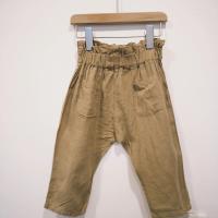 亞麻鬆緊哈倫褲