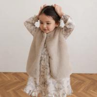kids Reversible fur vest (grege)