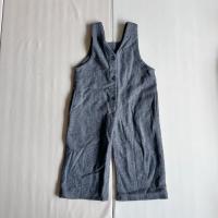 深灰毛呢連身褲