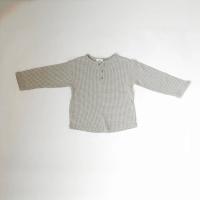 千鳥格紋長袖上衣 - Grey