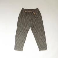 千鳥格紋黑色長褲