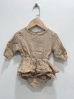 格紋洋裝包屁衣