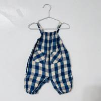 Organic Zoo藍格紋吊帶褲（暫售）