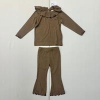 捲捲邊咖啡色套裝