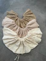 手工雙層紗綁帶圍兜（3入）