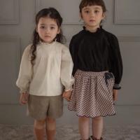 蓬蓬袖上衣(白)