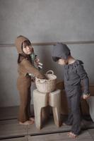 捲捲邊咖啡色套裝