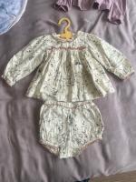 小圓領碎花套裝