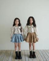 Tie blouse(blue mist)