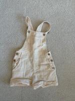 二重紗木釦吊帶褲