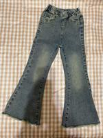 #全新復古微喇叭刷色牛仔褲