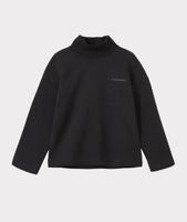 Caramel - DRUBE CHILDREN'S COTTON MIX HIGH-NECK TOP - BLACK