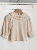 奶油色緹花上衣