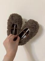 QQ毛蝴蝶結瑪莉珍鞋