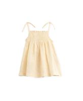 LINEN DRESS WITH ELASTIC CHEST