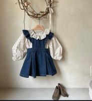 荷葉邊牛仔洋裝