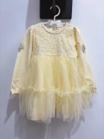 刺繡紗裙洋裝（黃）