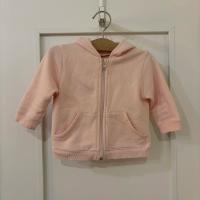 粉色連帽純棉外套