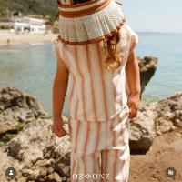 海岸條紋套裝組 Costa Set - 紅咖