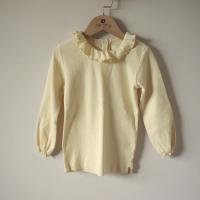 Tuc Longsleeve 荷葉圓領長T | Cream（已保留）