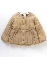 絎縫束腰氣質金釦雙面穿外套