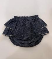 Frill bloomer - charcoal dot
