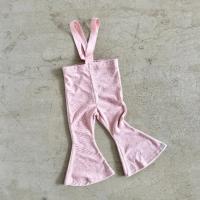 高腰彈性吊帶褲 Frankie Flare - Pink Terry