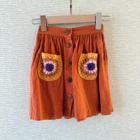 棉麻毛線口袋裙