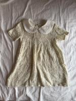 刺繡領小碎花洋裝