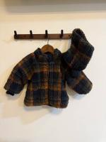 毛毛外套+帽子 18M