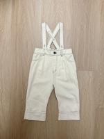 寬版高腰牛仔吊帶褲