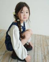 puff bloom long-sleeve tee(melange cream)