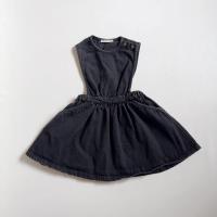 Tippi Pinafore, Black Denim