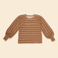 ROBERTA JERSEY LS TOP - KANNA STRIPE