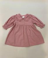 粉色花邊領片洋裝