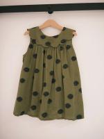 經典小波點橄欖綠洋裝