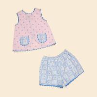 後綁帶混搭印花套裝 JUNI SHORT SET - STUDIO CALICO PINK/STUDIO FLORAL