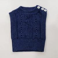 深藍針織背心