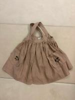 亞麻口袋吊帶裙