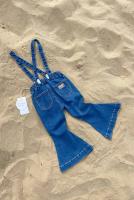 Farrah Flare Jean - Western Blue 藍色牛仔吊帶褲