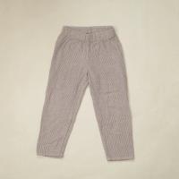 紫直條綿紗長褲