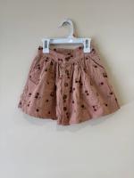 花花刺繡燈芯絨短裙