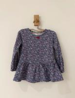 小碎花下擺荷葉上衣