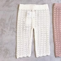 奶油白蕾絲長褲