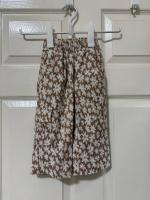 毛巾布小花寬褲