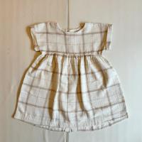 格紋後扣洋裝 JOSEPHINE beige