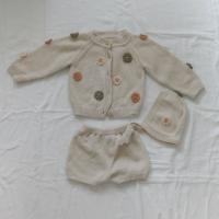 小花針織開襟衫套組