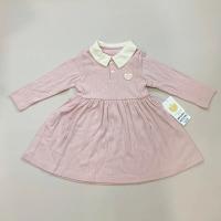 粉色小領子針織洋裝