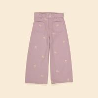 CASEY 70'S ALL OVER EMBROIDERY JEAN - LILAC