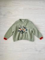 Dena Jacquard Merino Sweater - Sage